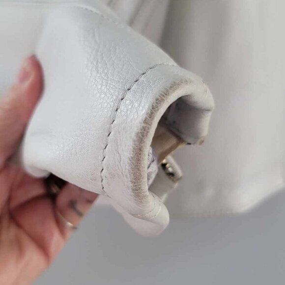 Joe Rocket white leather Elbow motorcycle jacket. EUC. Only worn a few times. - Picture 13 of 15